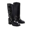 Miu Miu Black Leather Biker Boots