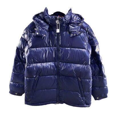 Moncler Blue Puffer Hooded Jacket Size L