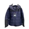 Moncler Blue and Black Puffer Hooded Jacket