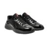 Prada Newac Black Patent Leather Sneakers Size 39