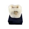 Prada Shearling Mini pouch chain bag in white fur
