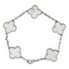 Van Cleef Arpels 5 Motifs Vintage Alhambra Bracelet White Gold Mother Of Pearl