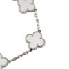 Van Cleef and Arpels 5 Motifs Vintage Alhambra Bracelet White Gold Mother Of Pearl