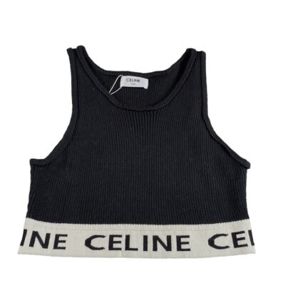 Celine Black Cotton Top Size S
