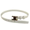 Celine Triomphe Medium Leather Belt in White leather Size 70