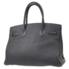 Hermes Birkin 30 Black Leather Handbag Palladium Hardware back