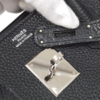 Hermes Birkin 30 Black Leather Handbag Palladium Hardware stamp