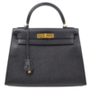 Hermes Kelly 28 Black Handbag GHW