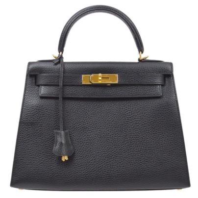 Hermes Kelly 28 Black Handbag GHW