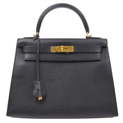 Hermes Kelly 28 Black Handbag GHW