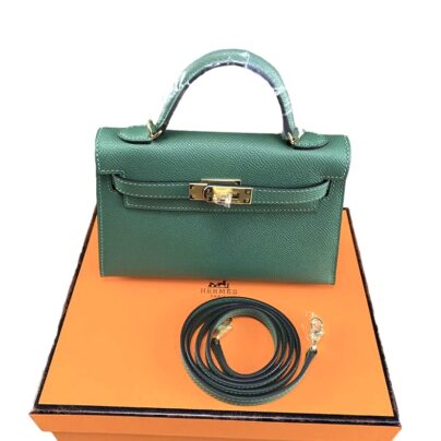 Hermes Mini Kelly 20 Green Epsom Leather bag