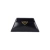 Prada Medium Black Bandoliera Brushed Leather Shoulder Bag