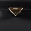 Prada Medium Black Bandoliera Brushed Leather Shoulder Bag Prada triangle logo