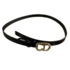 Christian Dior Ultrasmooth 20mm Black Saddle Belt Size 100