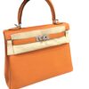 Hermès Kelly 25 Orange Epsom Palladium Hardware