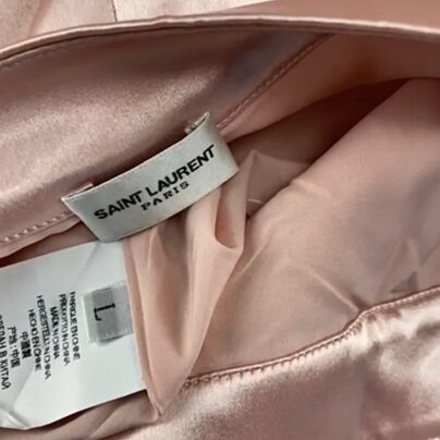 Saint Laurent Pink Satin Womens Shorts Size L interior