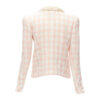Balmain White Pink Wool Blazer back