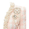Balmain White Pink Wool Blazer front