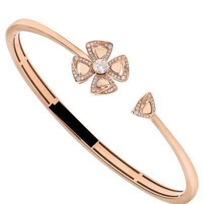 Bvlgari Fiorever Rose Gold Diamond Bracelet Size 16
