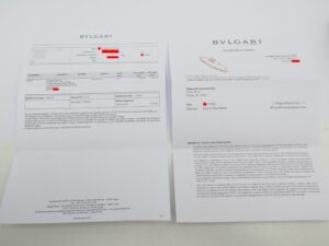 Bvlgari Fiorever Rose Gold Diamond Bracelet Size 16 receipt