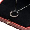 Cartier Love Necklace Diamonds 18k White Gold in box