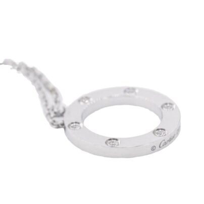 Cartier Love Necklace Diamonds 18k White Gold side