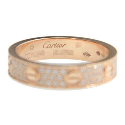 Cartier Love Ring Diamonds Rose Gold Size 52 hallmark