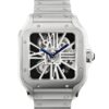 Cartier Santos De Cartier Skeleton Watch Ref WHSA0015 Stainless Steel