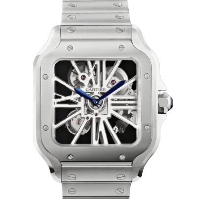 Cartier Santos De Cartier Skeleton Watch Ref WHSA0015 Stainless Steel