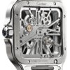 Cartier Santos De Cartier Skeleton Watch Ref WHSA0015 Stainless Steel 40mm back movement