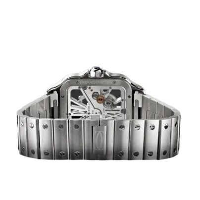 Cartier Santos De Cartier Skeleton Watch Ref WHSA0015 Stainless Steel back