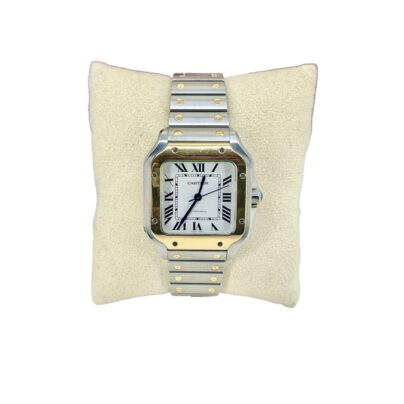 Cartier Santos Medium Watch Stainless Steel and Gold
