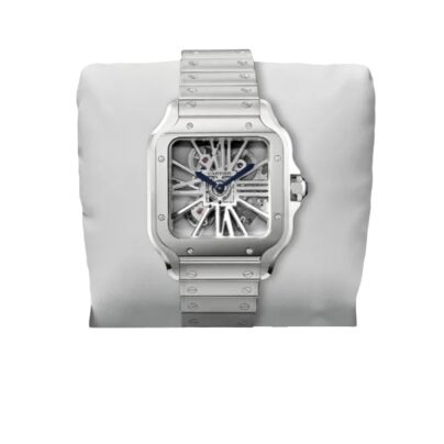 Cartier Skeleton Santos De Cartier Watch Ref WHSA0015 Stainless Steel 40mm