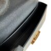 Celine Small Triomphe Shoulder Bag Black Shiny Calfskin Leather GHW interior