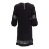 Chanel Black Geometric Sweater Wool Dress back full dress