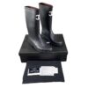 Chanel CC Black Rubber High Boots Size 38