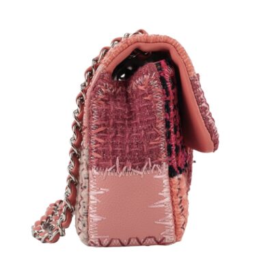 Chanel Classic Timeless Patchwork Pink Single Flap Bag side