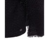 Chanel Coat Black Tweed Cape with Raw Edges buttons