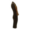 Chanel Long Brown Dress with Yellow Tweed Checked Vest side