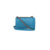 Chanel Medium Boy Blue Lambskin Quilted Handbag side 1