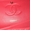 Chanel Medium Classic Pink Chevron Double Flap Bag red leather interior