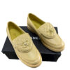 Chanel Turnlock Beige Quilted Flap Loafers