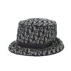 Christian Dior Black Bucket Hat Oblique Pattern