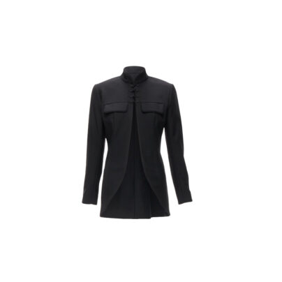 Christian Dior Black Mao Mandarin Collar Wool jacket