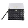 Christian Dior Caro Large Black Daily Pouch Macrocannage Leather Wallet