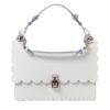 Fendi Vitello Liberty Kan I White Blanco Leather Handbag