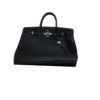 Hermes Birkin 35 Handbag Black Clemence Leather SHW