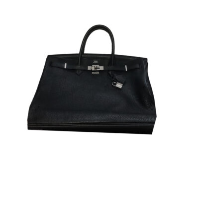 Hermes Birkin 35 Handbag Black Clemence Leather SHW
