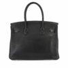 Hermes Birkin 35 Handbag Black Clemence Leather SHW back