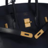 Hermes Birkin 35 Handbag Blue Indigo Box Leather GHW closure